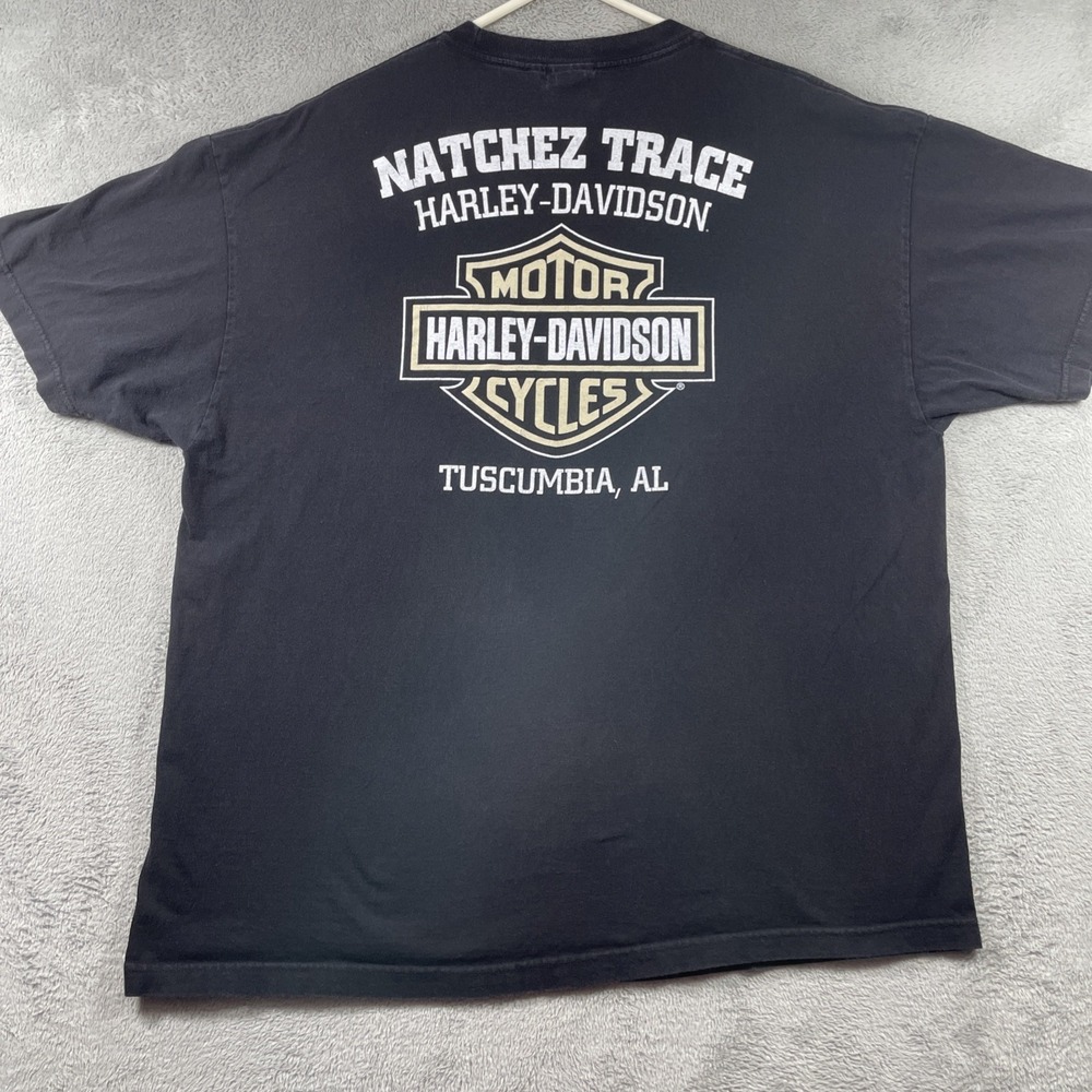 Harley Davidson Shirt Adult 2XL Black Motorcycle Biker Graphic Tee Tuscumbia AL - Picture 13 of 15